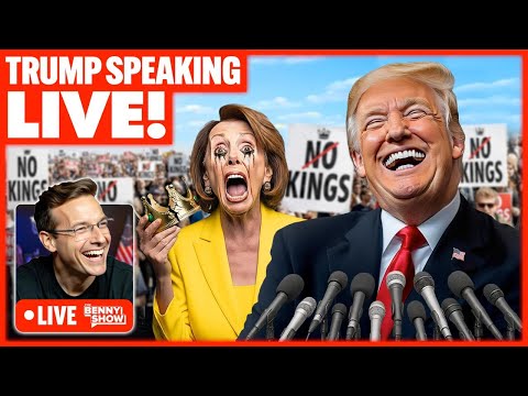 🚨Trump Speaking LIVE Right Now Responding to Rabid, Old 'No Kings' Protesters Assassination Threat…