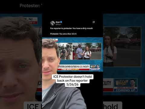 ICE Protester NOT a Fan of Fox News